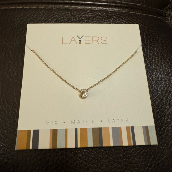 NWT - Layers drawstring adjuster necklace - gold - Picture 1 of 2